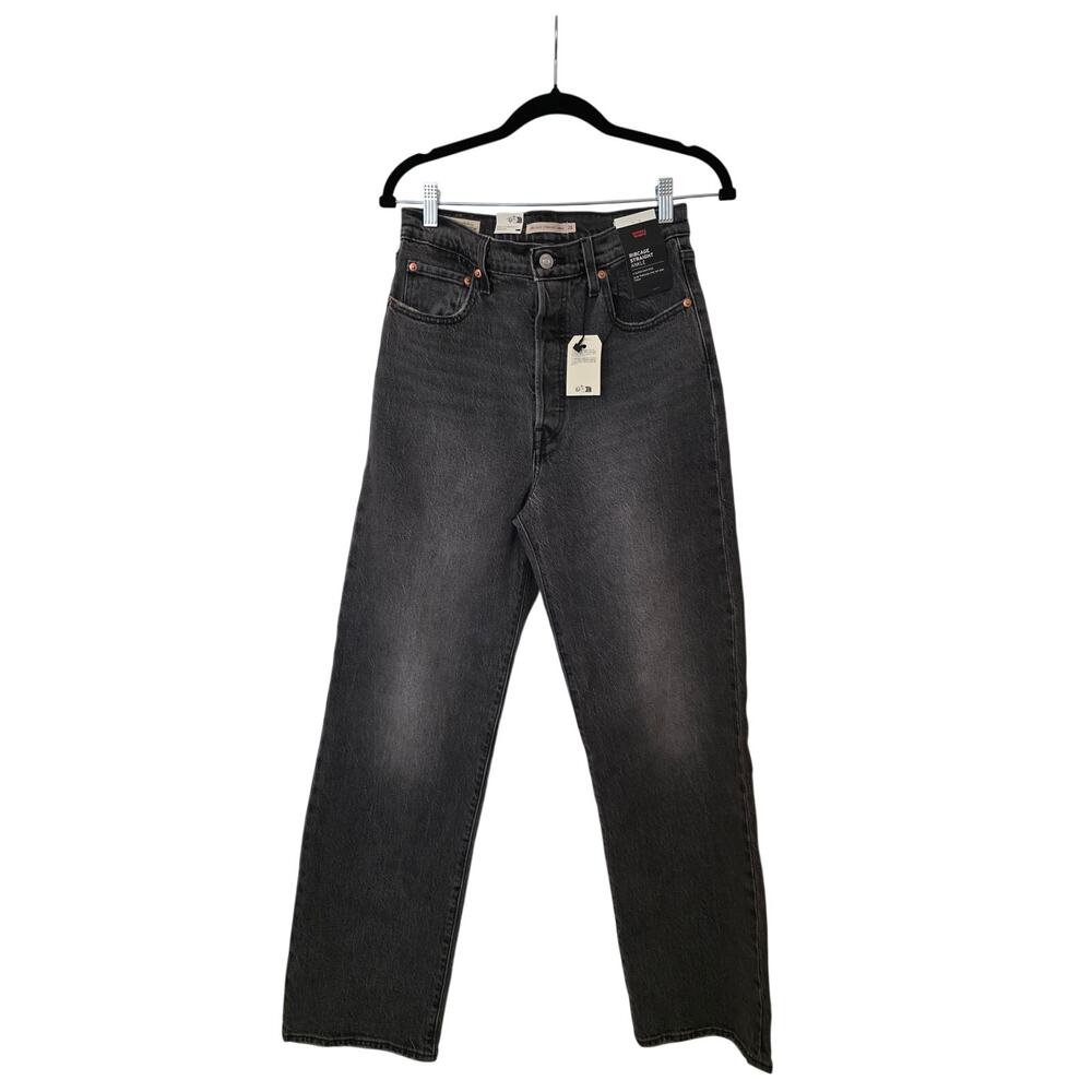 NWT Levis Gray Ribcage Straight Ankle Jeans size 28
